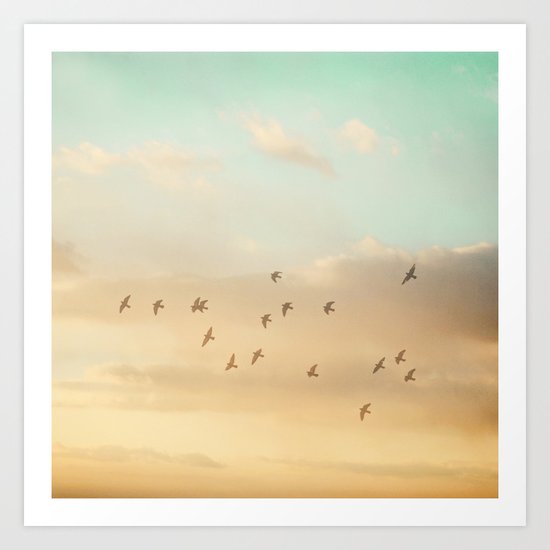 Flock of Seventeen Art Print