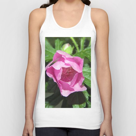 Musk Mallow - Pretty Pink Flower Unisex Tank Top