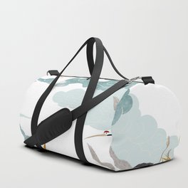 Japanese Crane Oriental Watercolor Pattern Duffle Bag