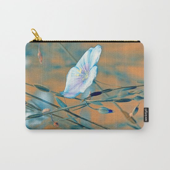 Flax(turquoise). Carry-All Pouch