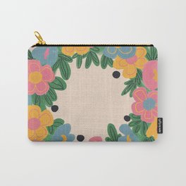 Floral Wreath Carry-All Pouch