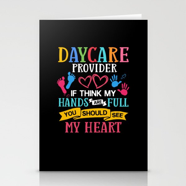Daycare Provider Thank You Childcare Babysitter Stationery Cards