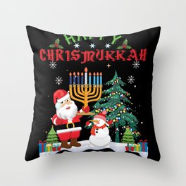 Menorah Christmukkah Christmas X-Mas Hanukkah 2021 Throw Pillow
