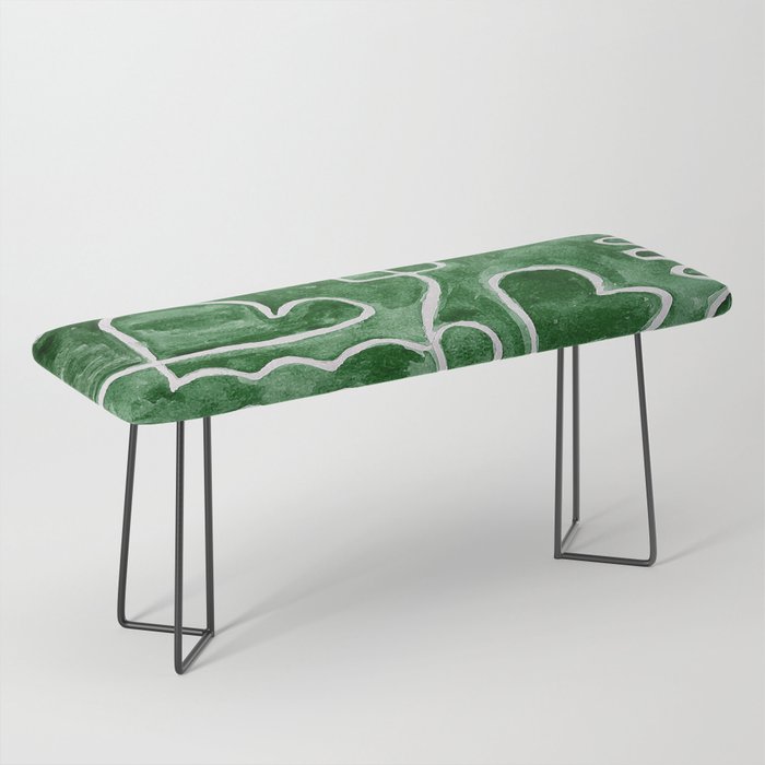 hand painted abstract curve lines 326 Bench