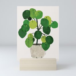 Pilea Peperomioides interior plant Mini Art Print