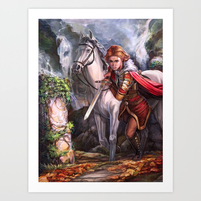 Lady Knight Art Print