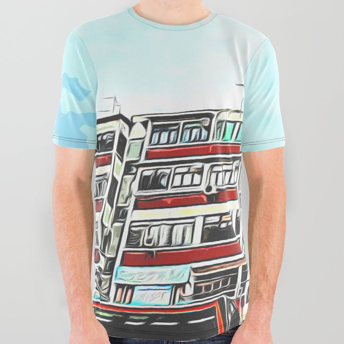 Flat in Hong Kong All Over Graphic Tee