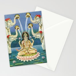 Lakshmi with Elephants Gajalakshmi Stationery Card