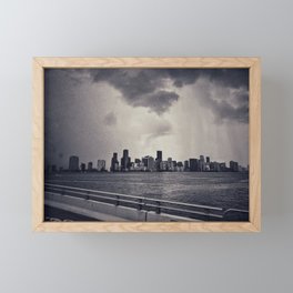 Miami Skyline Framed Mini Art Print