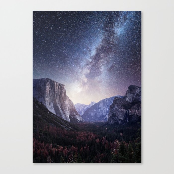 Yosemite Valley Milky Way Canvas Print