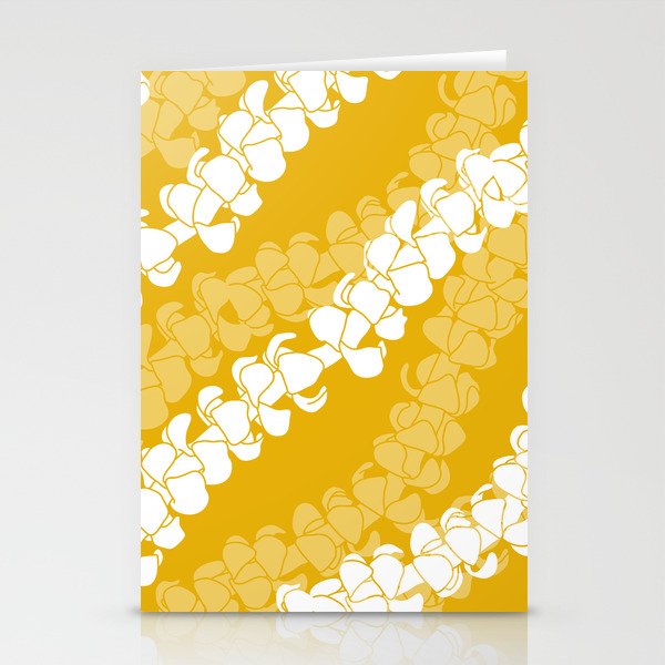 Puakenikeni single leis on Deep yellow Stationery Cards