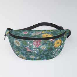 Green Botanical Pattern Fanny Pack