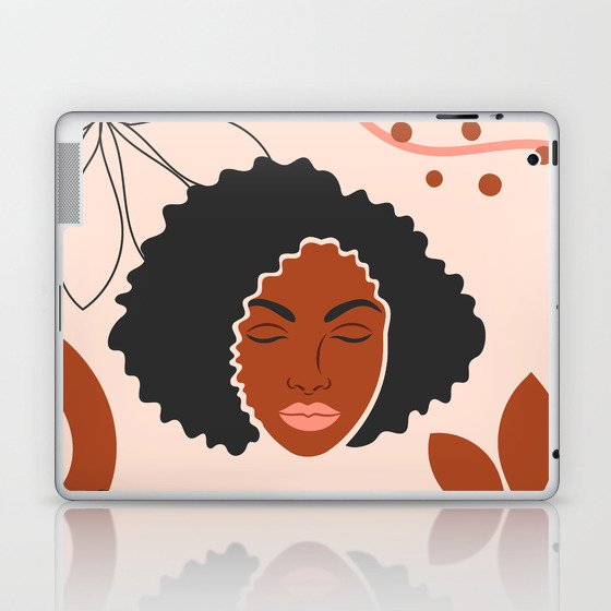 Background with African American woman.  Laptop & iPad Skin