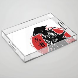 Ronin Japanese Samurai vector illustration Acrylic Tray