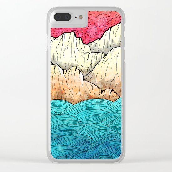 As the sea hits the mountains Clear iPhone Case
