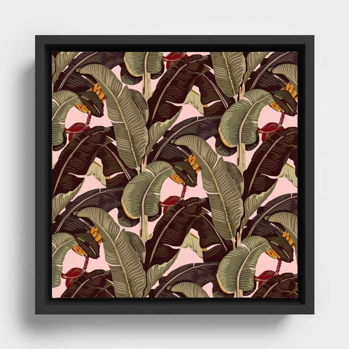 martinique pattern Framed Canvas
