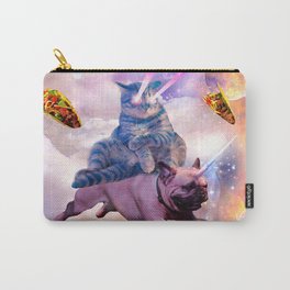 Cosmic Laser Cat Riding Unicorn Pug Carry-All Pouch