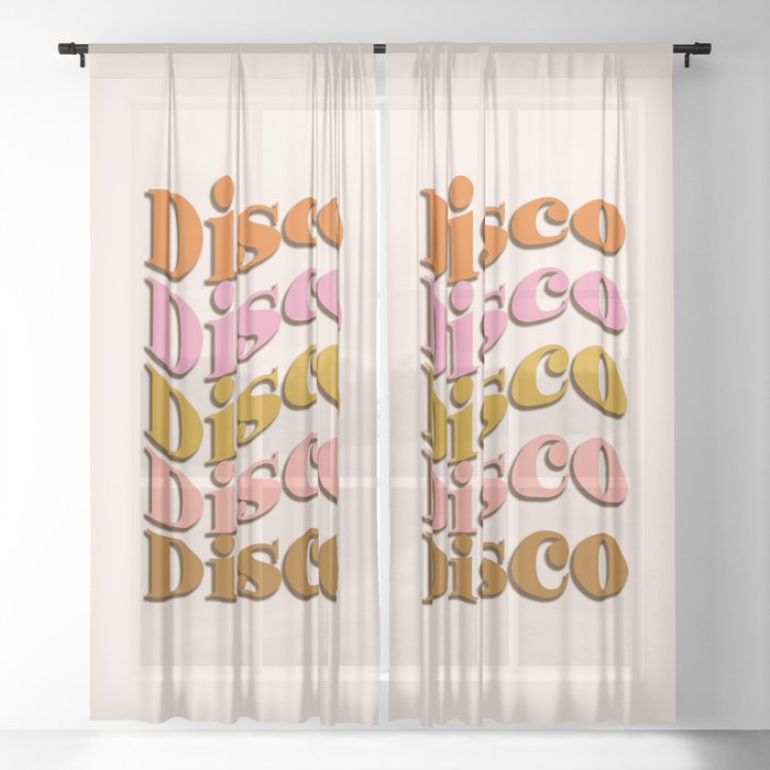 Groovy Disco Disco Sheer Curtain