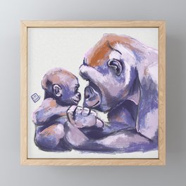 Gorillas Framed Mini Art Print