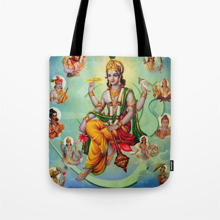 Vishnu Surrounded by his Avatars Tote Bag