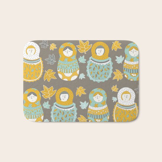 Autumnish mamushkas Bath Mat
