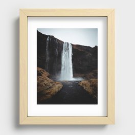 Iceland Waterfall - Seljalandsfoss Recessed Framed Print