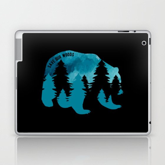 Climate Change Environmental Protection Bear Laptop & iPad Skin