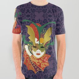 Homage to Venice Carnival - Venise Carnevale - Mask 2nd version All Over Graphic Tee
