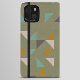 geometric mid century abstract iPhone Wallet Case