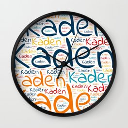 Kaden Wall Clock | Buddysoftpresent, Birthdaypopular, Colorfulboyfriend, Wordcloudpositive, Specialdaddaddy, Malekaden, Colorsfirstname, Horizontalamerica, Graphicdesign, Vidddiepublyshd 