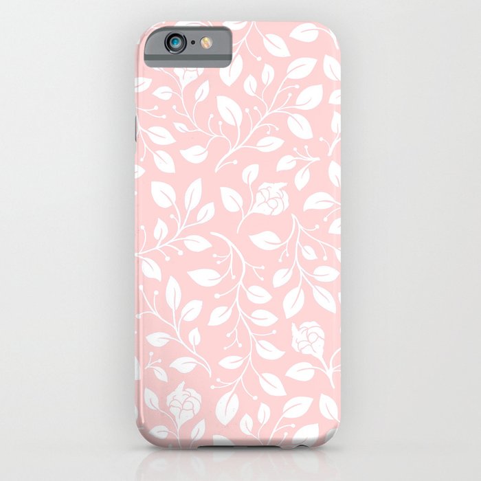 Floral on pink iPhone Case