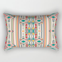 Ikat geometric folklore ornament. Ethnic pattern. Border ornament. Native american design, Navajo. Mexican motif, Aztec ornament Rectangular Pillow