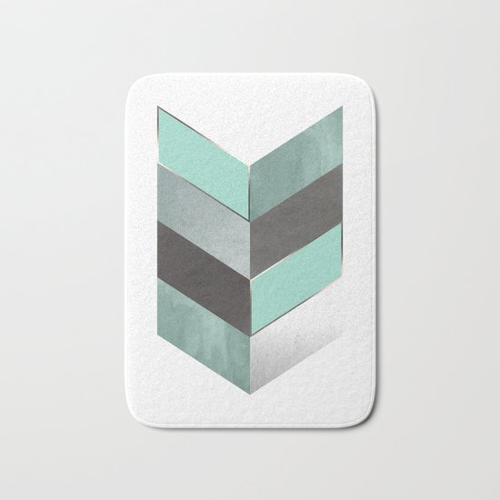 Chevron Geometric 1 Bath Mat
