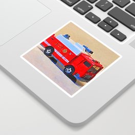 Toy Fire Truck Art Sticker