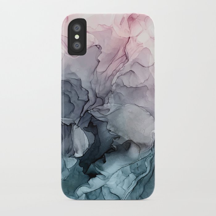 Blush And Payne S Grey Flowing Abstract Painting Iphone