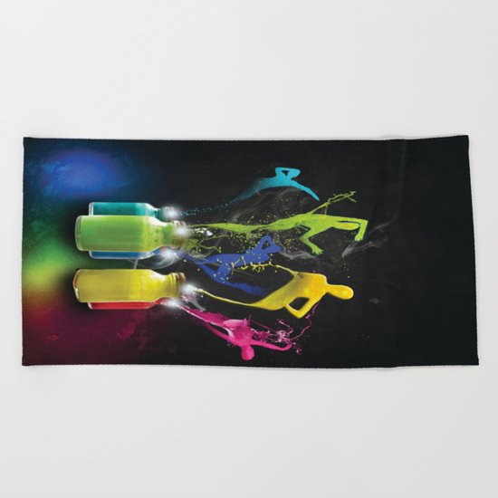 Paint Dancers Beach Towel