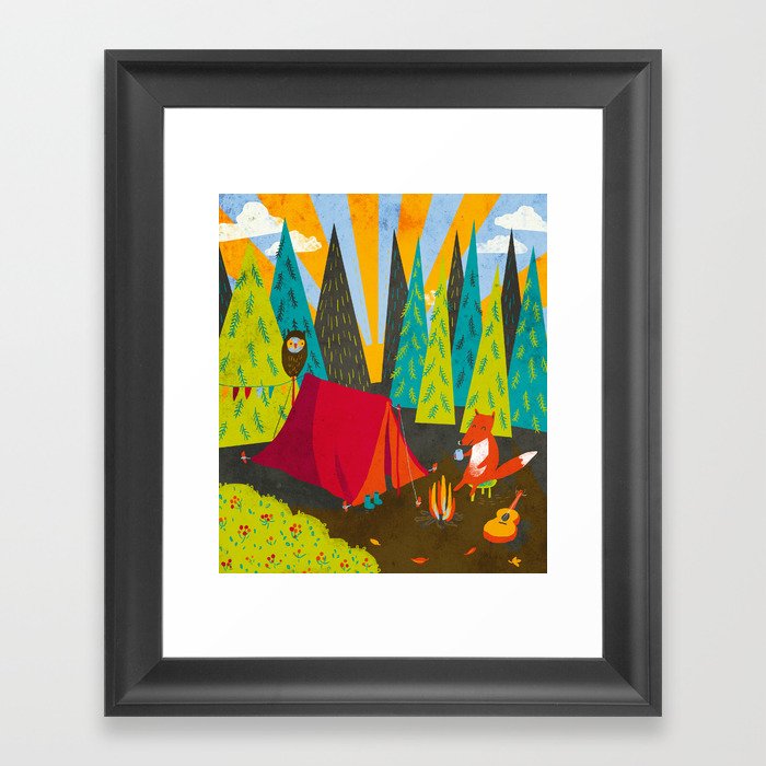 Let's Go Camping Framed Art Print