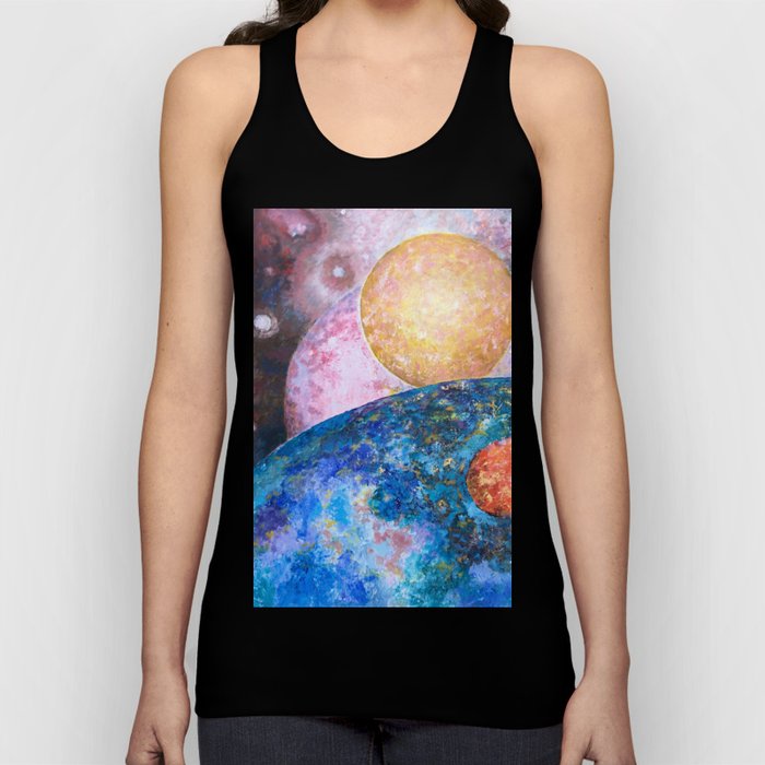 INCOMING- Colorful Abstract Impressionist Galaxy Painting  Tank Top