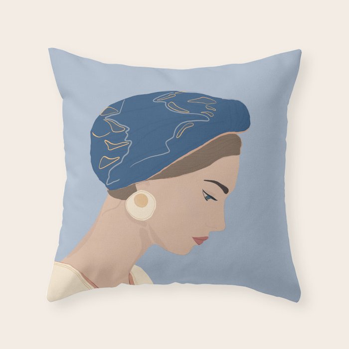 Shades of blue Throw Pillow by ElisaGabi Society6