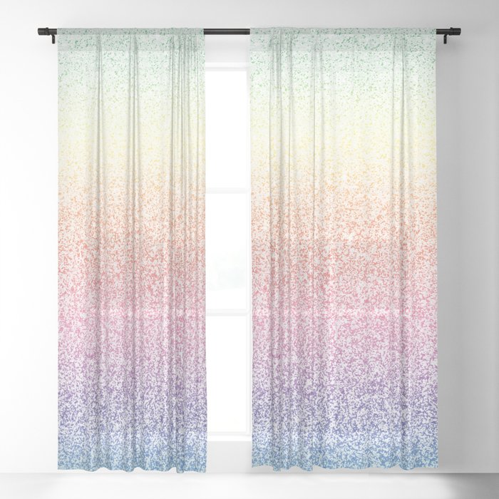 Colorful Rainbow Watercolor Trendy Glitter Mermaid Pastel