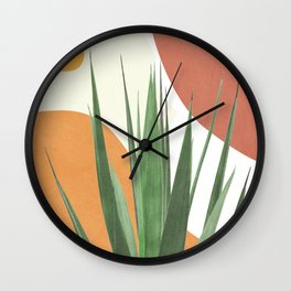 Abstract Agave Plant Wall Clock