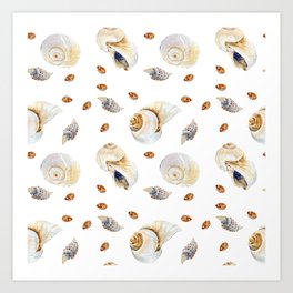 Seashells Pattern Art Print