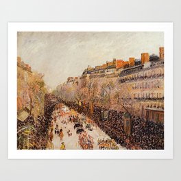 Mardi Gras On The Boulevards 1897 By Camille Pissarro | Reproduction | Impressionism Painter Art Print