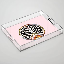 Capricorn Peace Sign Acrylic Tray