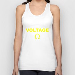 Caution Warning Voltage Unisex Tank Top