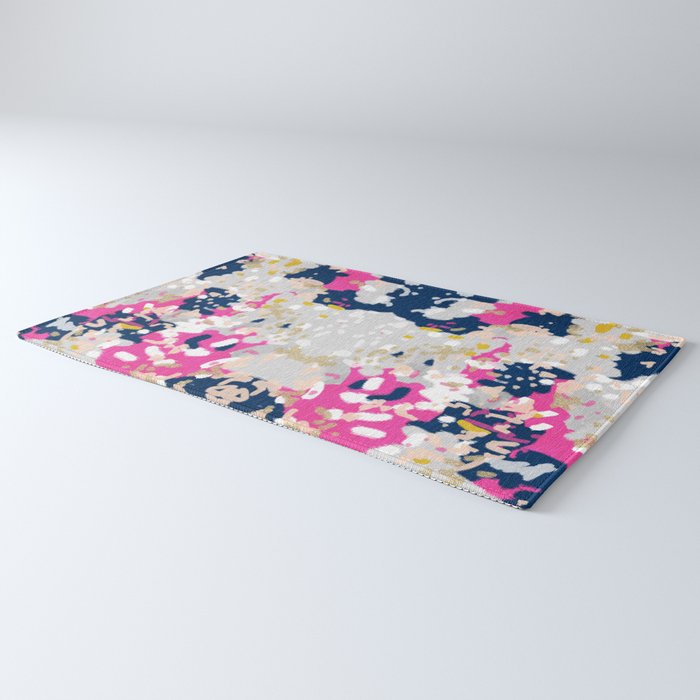 Michel Abstract Girly Trendy Art With Pink Navy