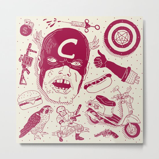 Craptain America Metal Print