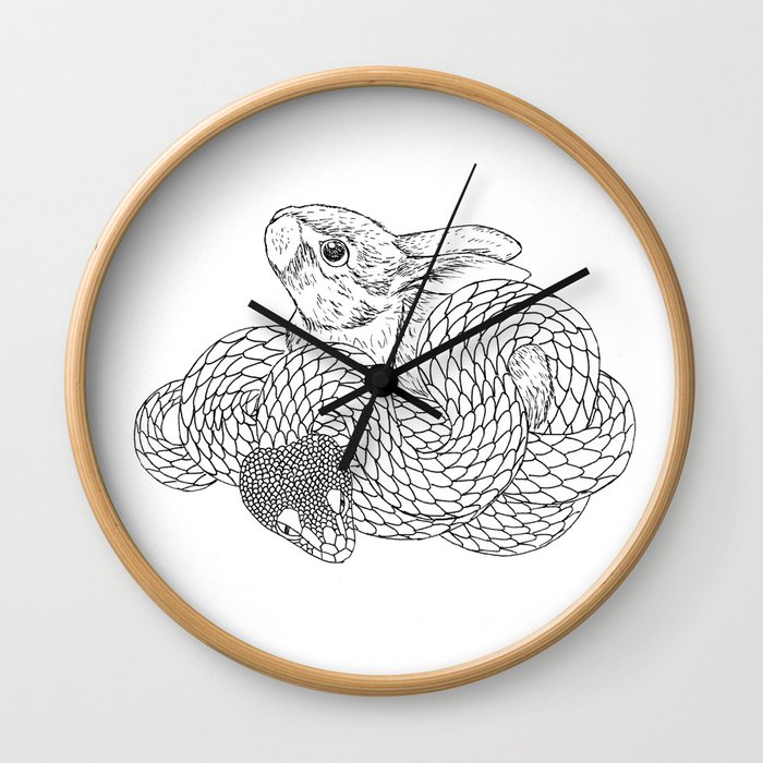 Rabbit and Snake Wall Clock