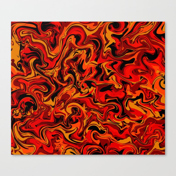 Fire Marble Canvas Print