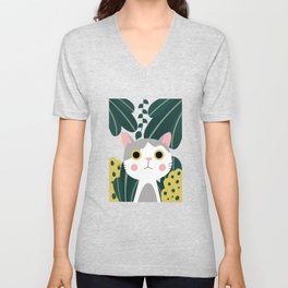 Jungle Cat V Neck T Shirt